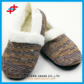 Fábrica de zapatos de deslizador de China Zapatos de deslizador de interior suave con rayas de cebra / Zapatos de deslizador de calzado de señora